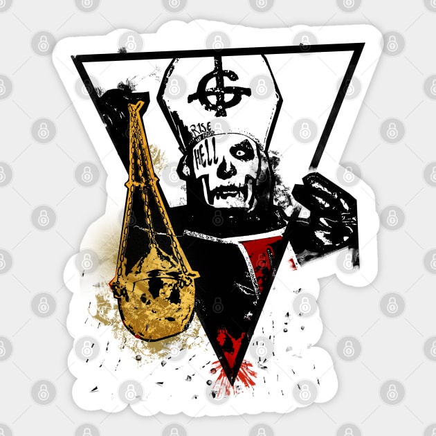 Papa Emeritus I street art Sticker by J1JDesign